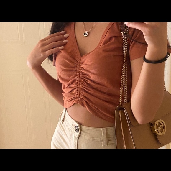 Aritzia Wilfred Rushed Cropped Tee - Picture 2 of 2